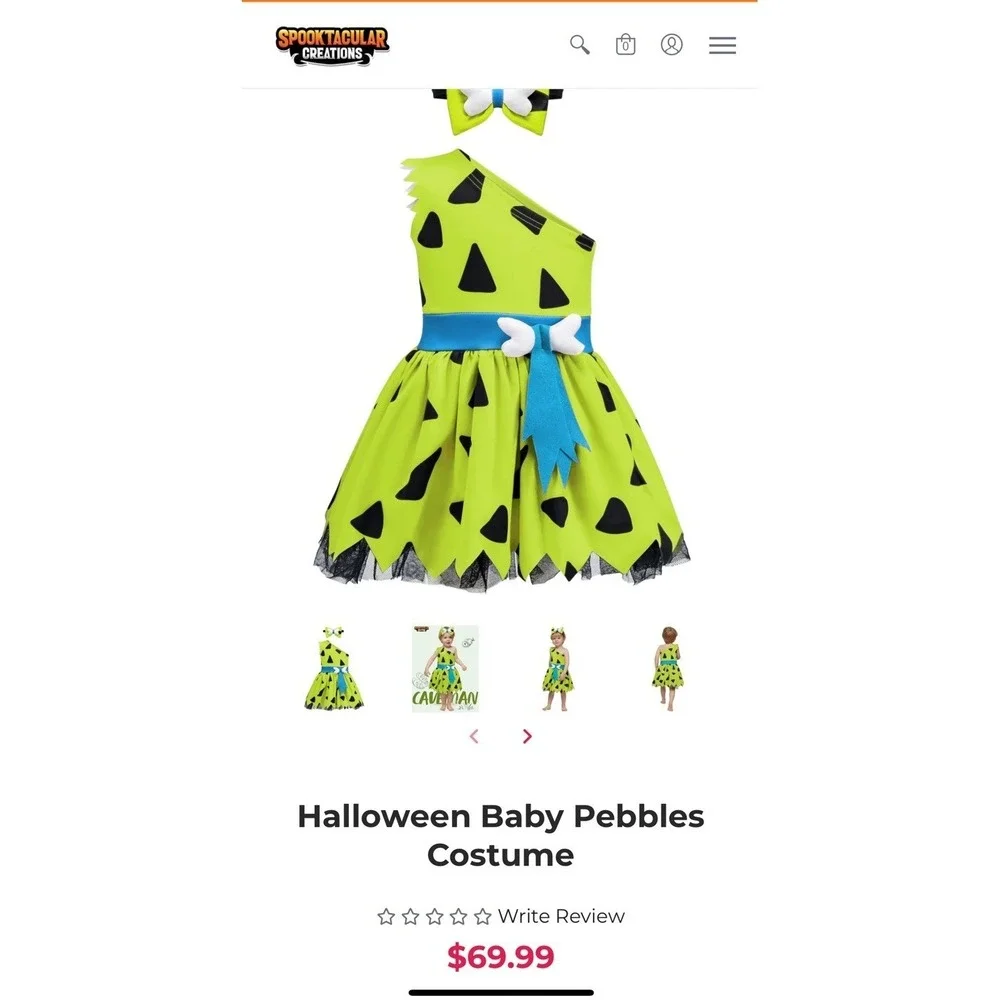 Halloween Baby Pebbles Costume